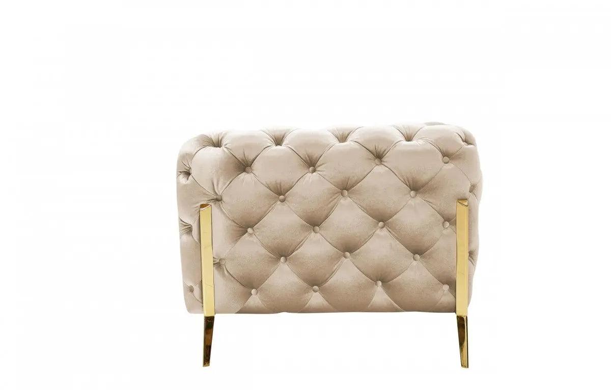 Divani Casa Sheila Transitional Light Beige Fabric Chair Vgca1346 - Obei - Ch | Home Elegance USA