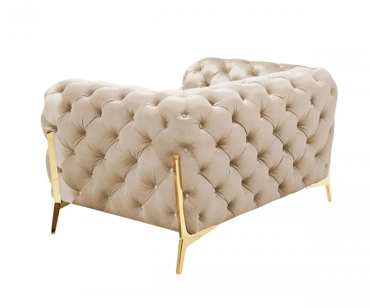 Divani Casa Sheila Transitional Light Beige Fabric Chair Vgca1346 - Obei - Ch | Home Elegance USA