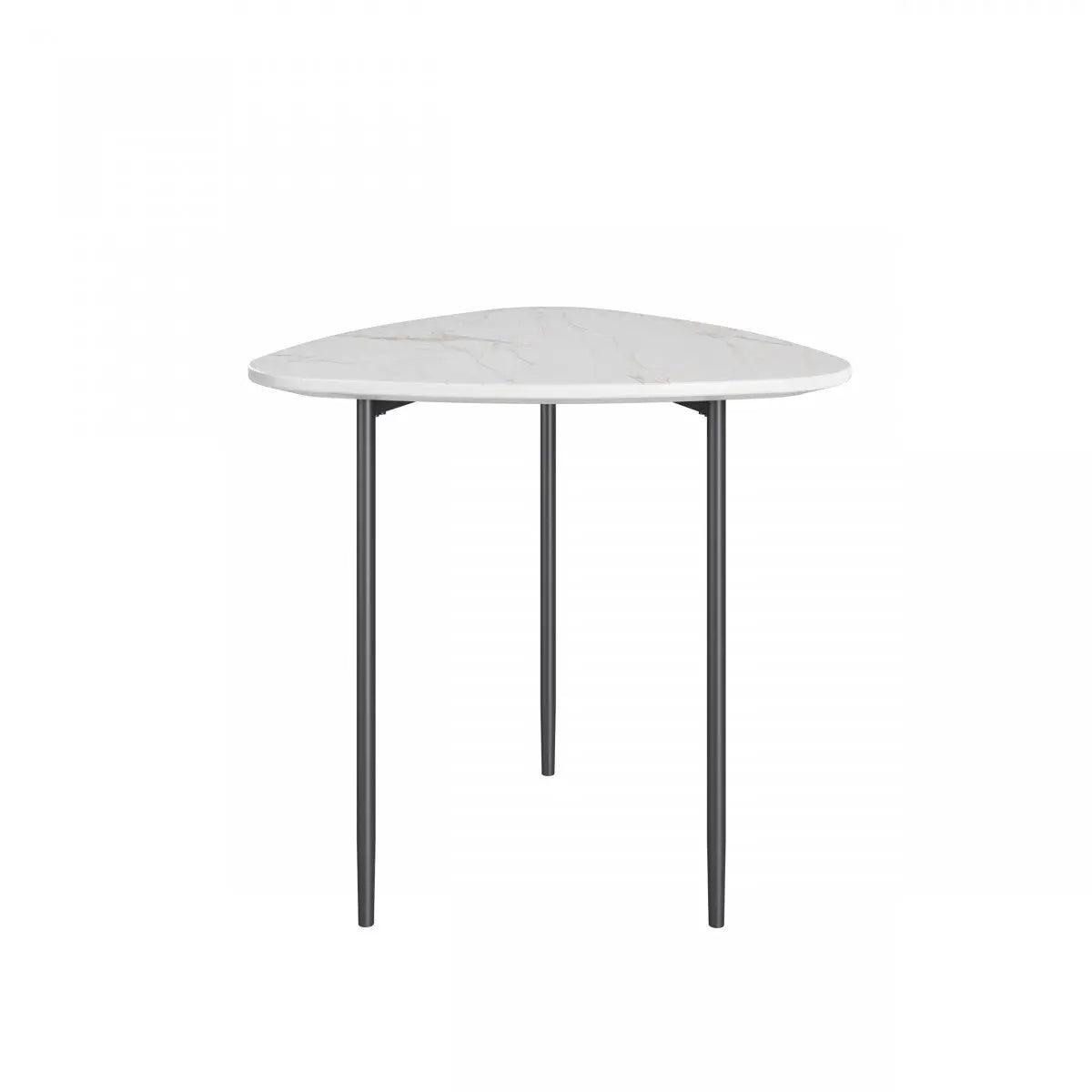 Vig Furniture - Modrest Andros White Marble Black Metal End Table - Vggmm-Et-1582-Wht-Et