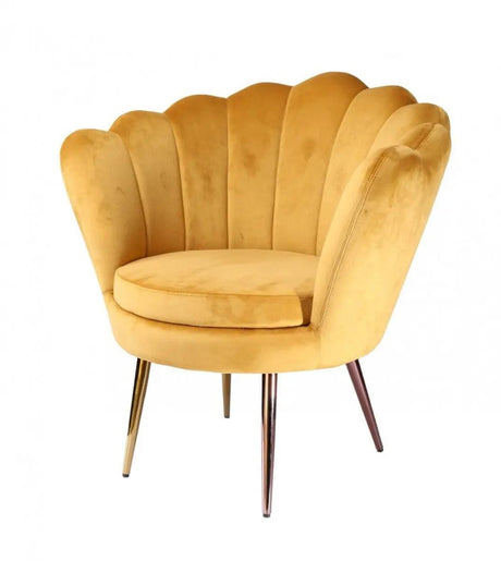 Vig Furniture - Modrest Balina Transitional Gold Accent Chair - Vgobty143-Blu-Ch