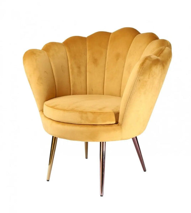 Vig Furniture - Modrest Balina Transitional Gold Accent Chair - Vgobty143-Blu-Ch