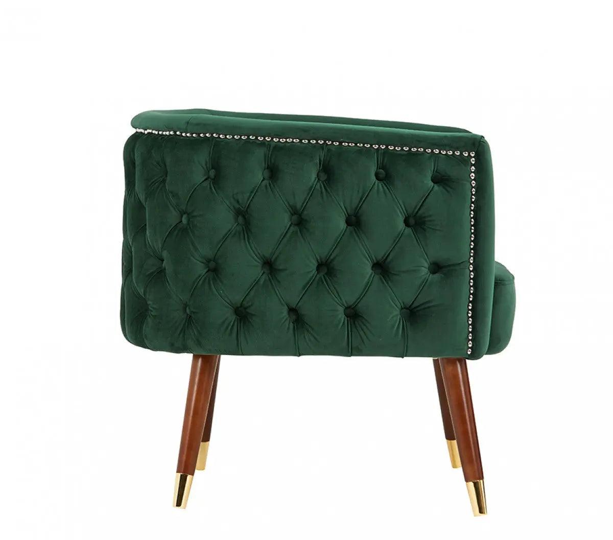 Vig Furniture - Modrest Bethel Modern Green Velvet Accent Chair - Vgrh-Rhs-Ac-502-B-Grn