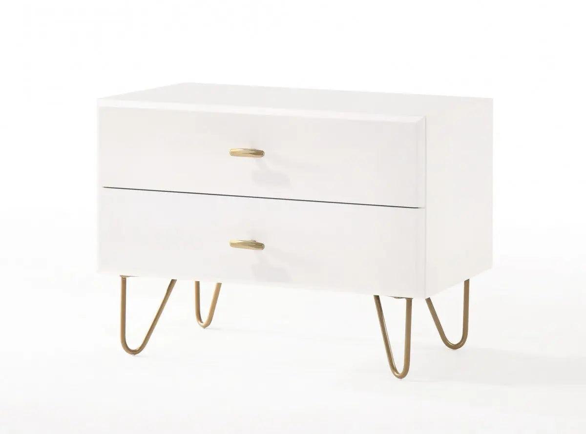 Vig Furniture - Modrest Bryan - Modern White Nightstand - Vgmabr-82-Wht-Ns