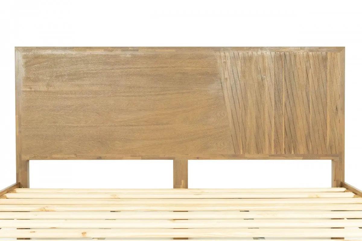 Vig Furniture - Modrest Claire Contemporary Natural Light Mocha Acacia Bed - Vgwdwin-Usqb-Bed
