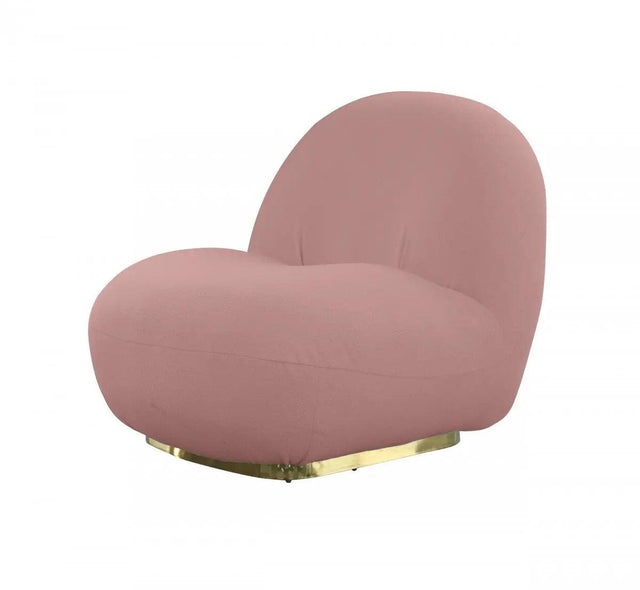 Vig Furniture - Modrest Crestone Modern Pink Sherpa Accent Chair - Vgmfoc-251-Pink-Ch