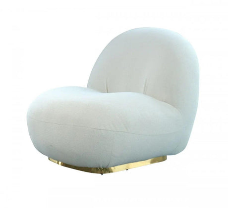 Vig Furniture - Modrest Crestone Modern White Sherpa Accent Chair - Vgmfoc-251-Wht-Ch