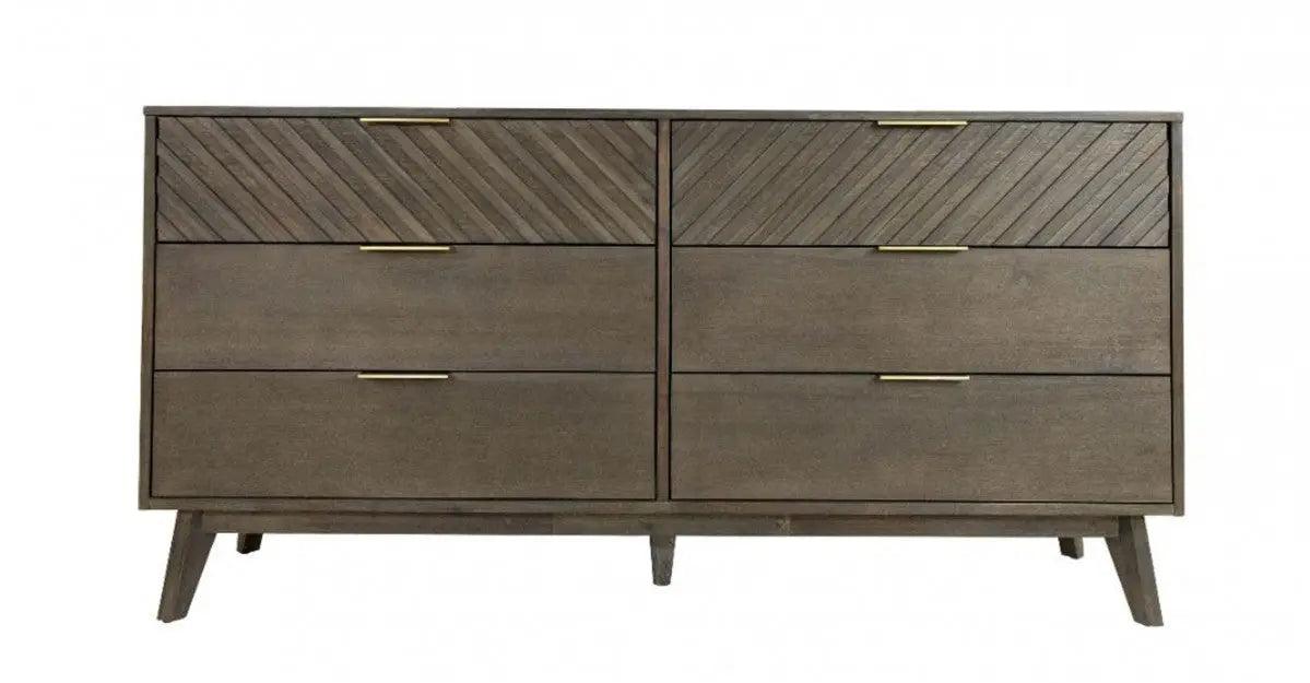 Vig Furniture - Modrest Daisy Mid-Century Dark Acacia Dresser - Vgwdkyoto-Drs
