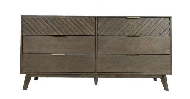 Vig Furniture - Modrest Daisy Mid-Century Dark Acacia Dresser - Vgwdkyoto-Drs