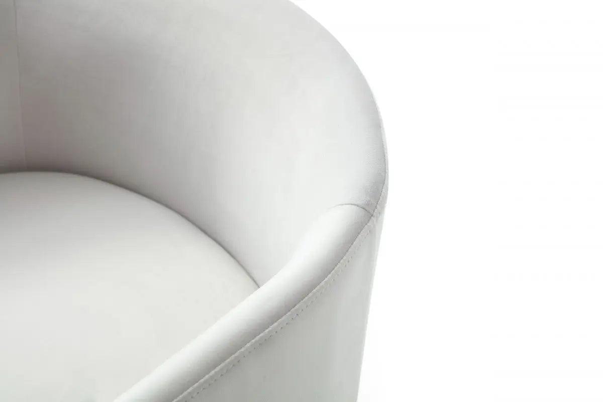 Vig Furniture - Modrest Elisa Modern Off White & Brass Dining Chair - Vgvcb8369-Offwht-Dc