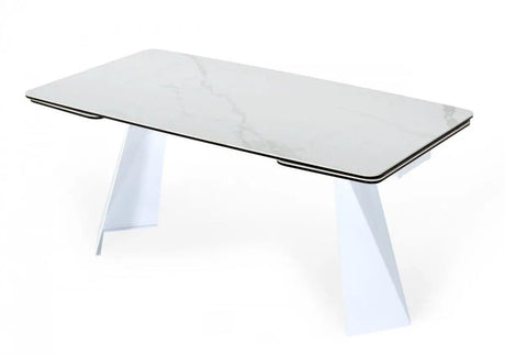 Vig Furniture - Modrest Encanto - Modern White Ceramic Dining Table - Vgns8762-Dt