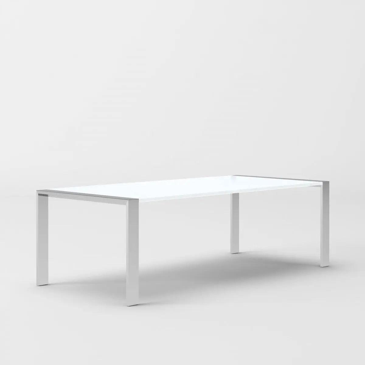 Vig Furniture - Modrest Fauna - Modern White High Gloss & Stainless Steel Chrome Dining Table - Vgbbbn-2T-Wht-Dt
