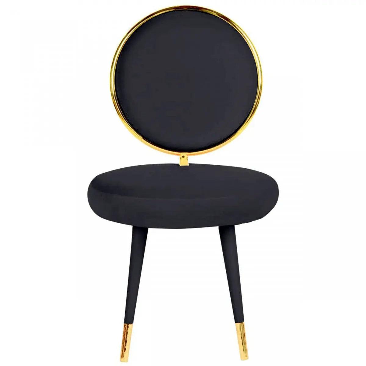 Vig Furniture - Modrest Haswell Glam Black Velvet Accent Chair - Vgmfmc-479-Blk-Ch