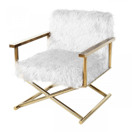 Vig Furniture - Modrest Haxtun Modern Cream Sherpa Accent Chair - Vgmfmc-4210-Wht-Ch