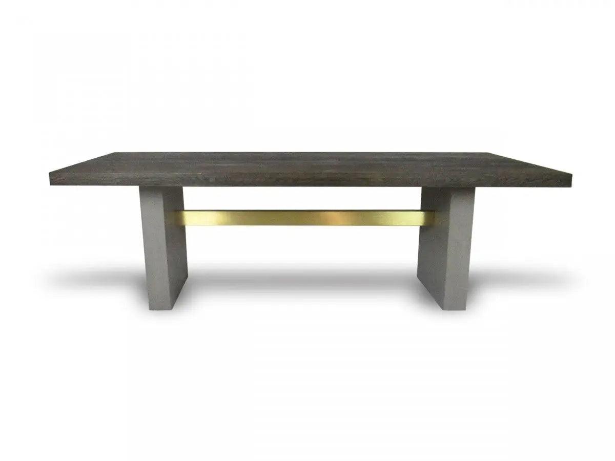 Vig Furniture - Modrest June Modern Dark Grey & Walnut Dining Table - Vggr639082-Wal-Dt