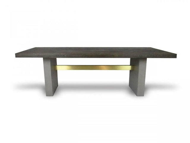 Vig Furniture - Modrest June Modern Dark Grey & Walnut Dining Table - Vggr639082-Wal-Dt