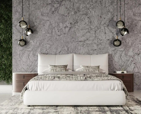 Vig Furniture - Modrest Patrick Modern White Leather Bed - Vgkkb-75X-Bed