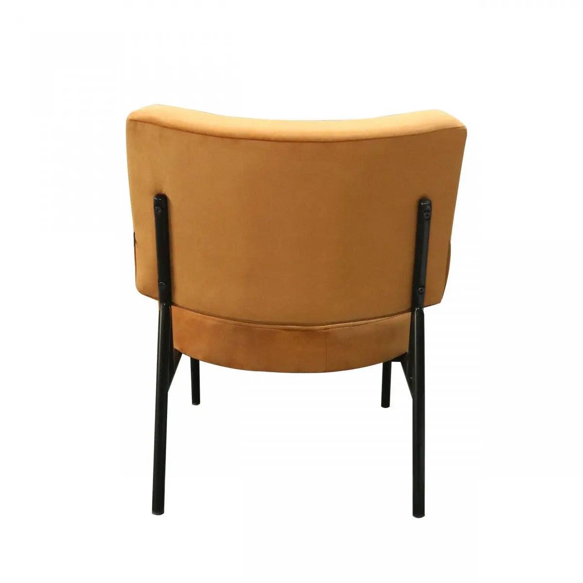 Vig Furniture - Modrest Sami Modern Orange Velvet Accent Chair - Vgswsac356-Or