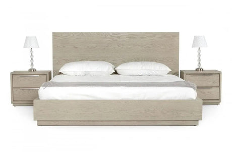 Vig Furniture - Modrest Samson - Contemporary Grey And Silver Bed - Vglbhami-Kb207-01