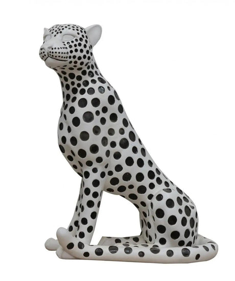 Vig Furniture - Modrest Snow Leopard White & Black Sculpture - Vgthch0225-3