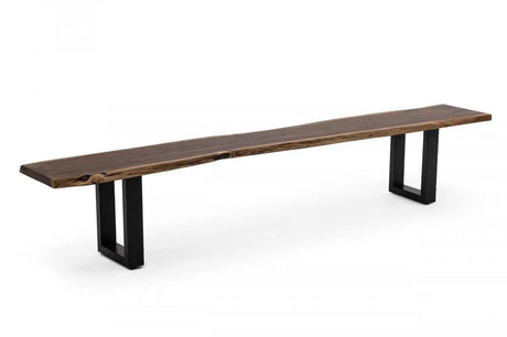 Vig Furniture - Modrest Taylor X-Large Modern Live Edge Dining Bench - Vgedpro260006-Brn-Bn