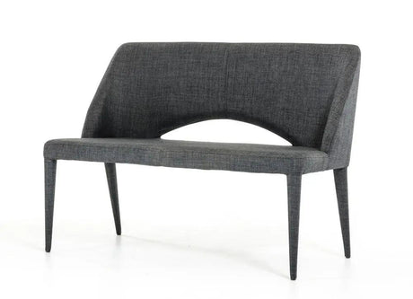 Vig Furniture - Modrest Williamette Modern Dark Grey Fabric Bench - Vgeumc-8081Ch