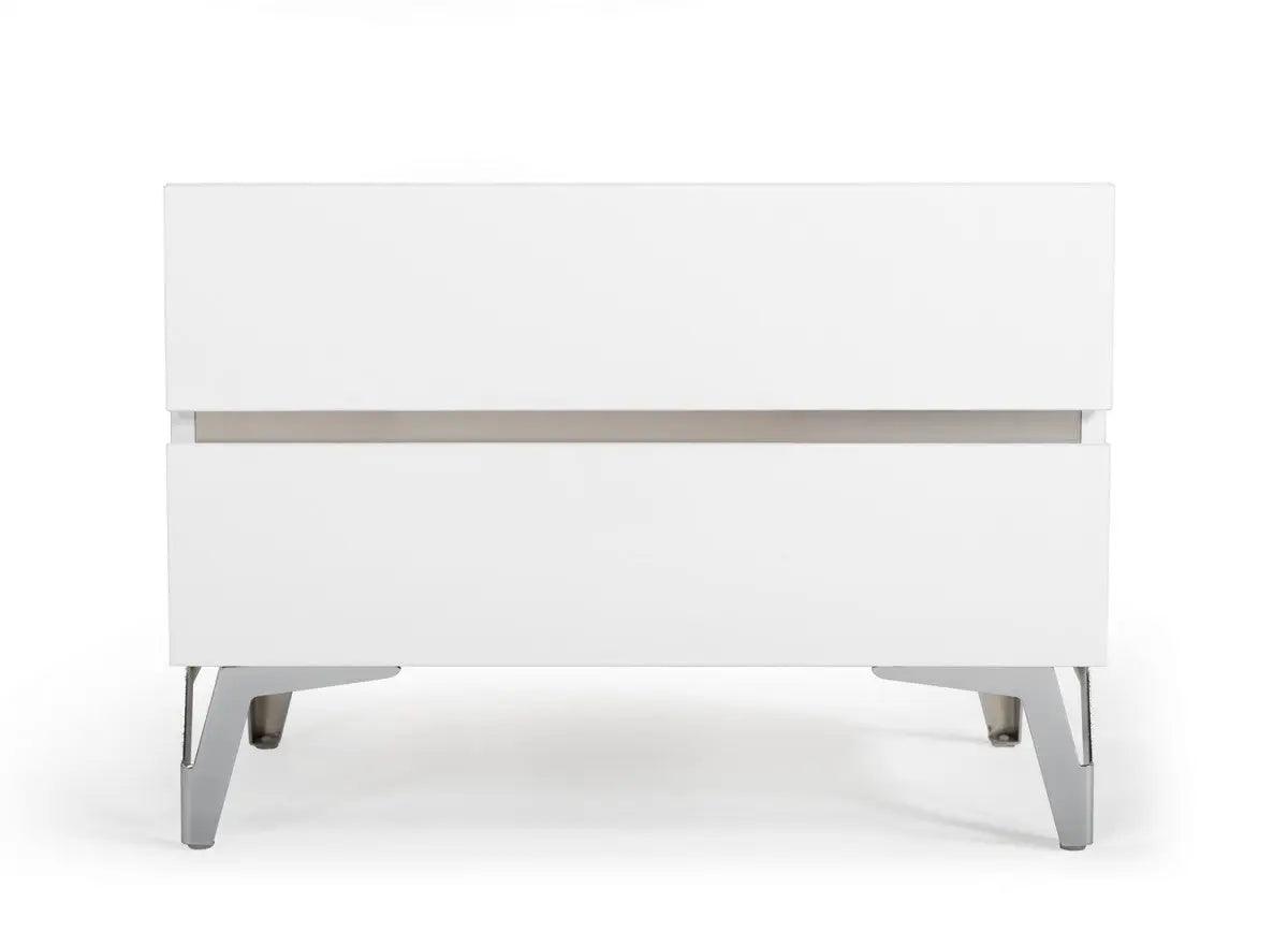 Vig Furniture - Nova Domus Angela - Italian Modern White Nightstand - Vgacangela-Ns
