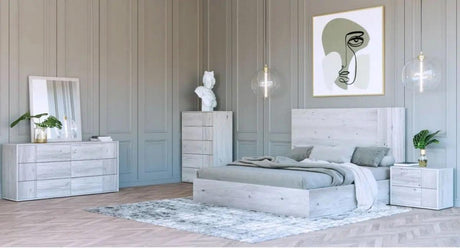 Vig Furniture - Nova Domus Asus - Modern Italian White Bed - Vgacasus-Wht-Bed