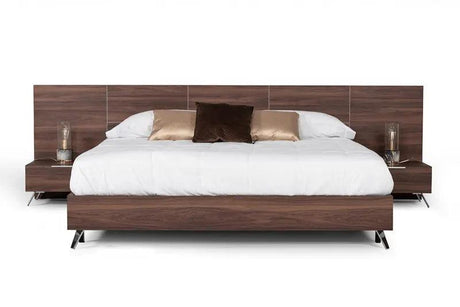 Vig Furniture - Nova Domus Brooklyn Italian Modern Walnut Bed - Vgacbrooklyn-Bed