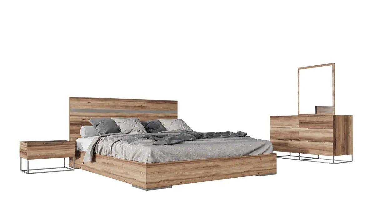 Vig Furniture - Nova Domus Lorenzo Italian Modern Light Oak Bed - Vgaclorenzo-Bed