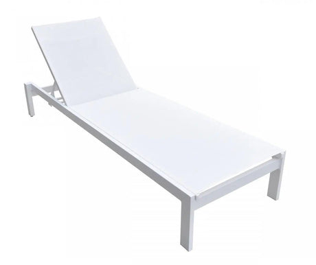Vig Furniture - Renava Kayak - Modern White Outdoor Chaise Lounge - Vggerhaegean-Gry