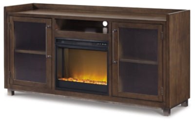 Ashley Brown Starmore W633W4 70" TV Stand with Electric Fireplace | Home Elegance USA
