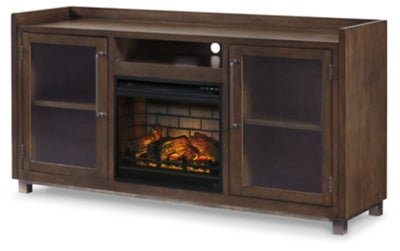 Ashley Brown Starmore W633W5 70" TV Stand with Electric Fireplace | Home Elegance USA