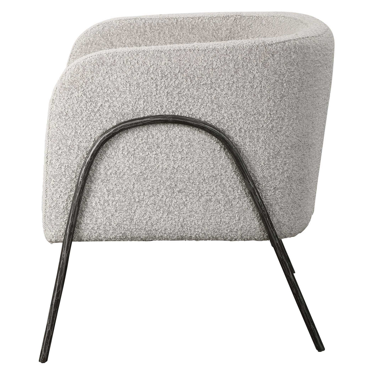 Jacobsen Accent Chair - Light Gray / Black by Uttermost - View 6