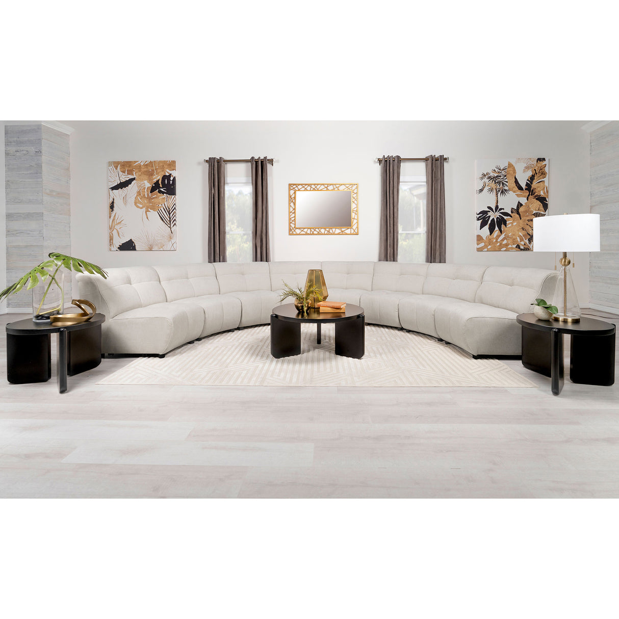 Sycamore Ivory 8-piece Upholstered Sectional Sofa