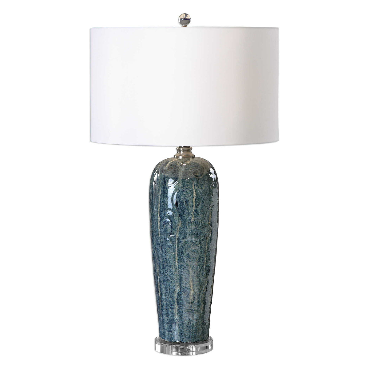 Maira Ceramic Table Lamp - Blue / White by Uttermost - View 1
