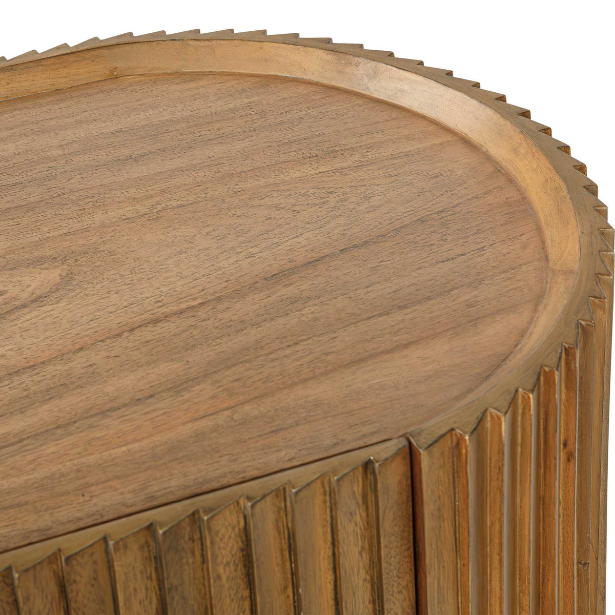 Reese Pleated 2 Door Cabinet Woodtone - Light Brown by Uttermost - View 8