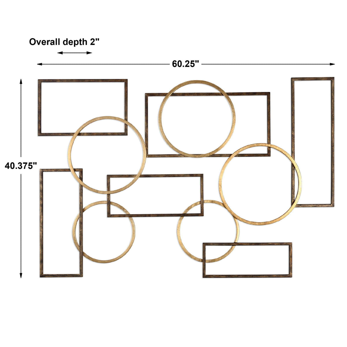 Elias Wall Art Bronze And Gold - Bronze / Gold by Uttermost - View 3