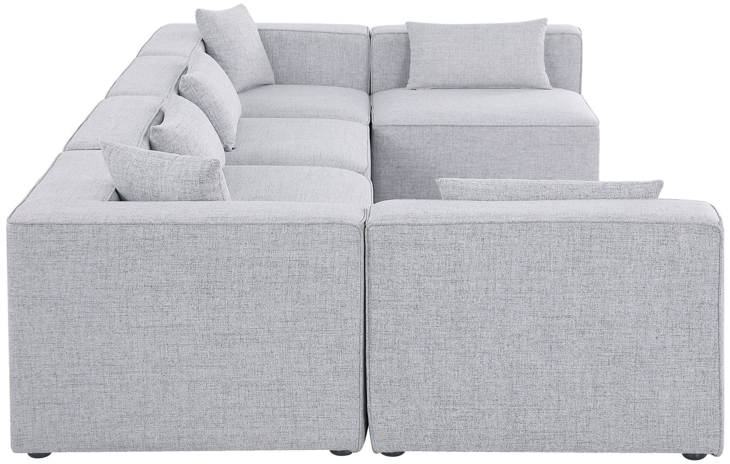 Cube - Modular Sectional 6 Piece - Gray | Home Elegance USA