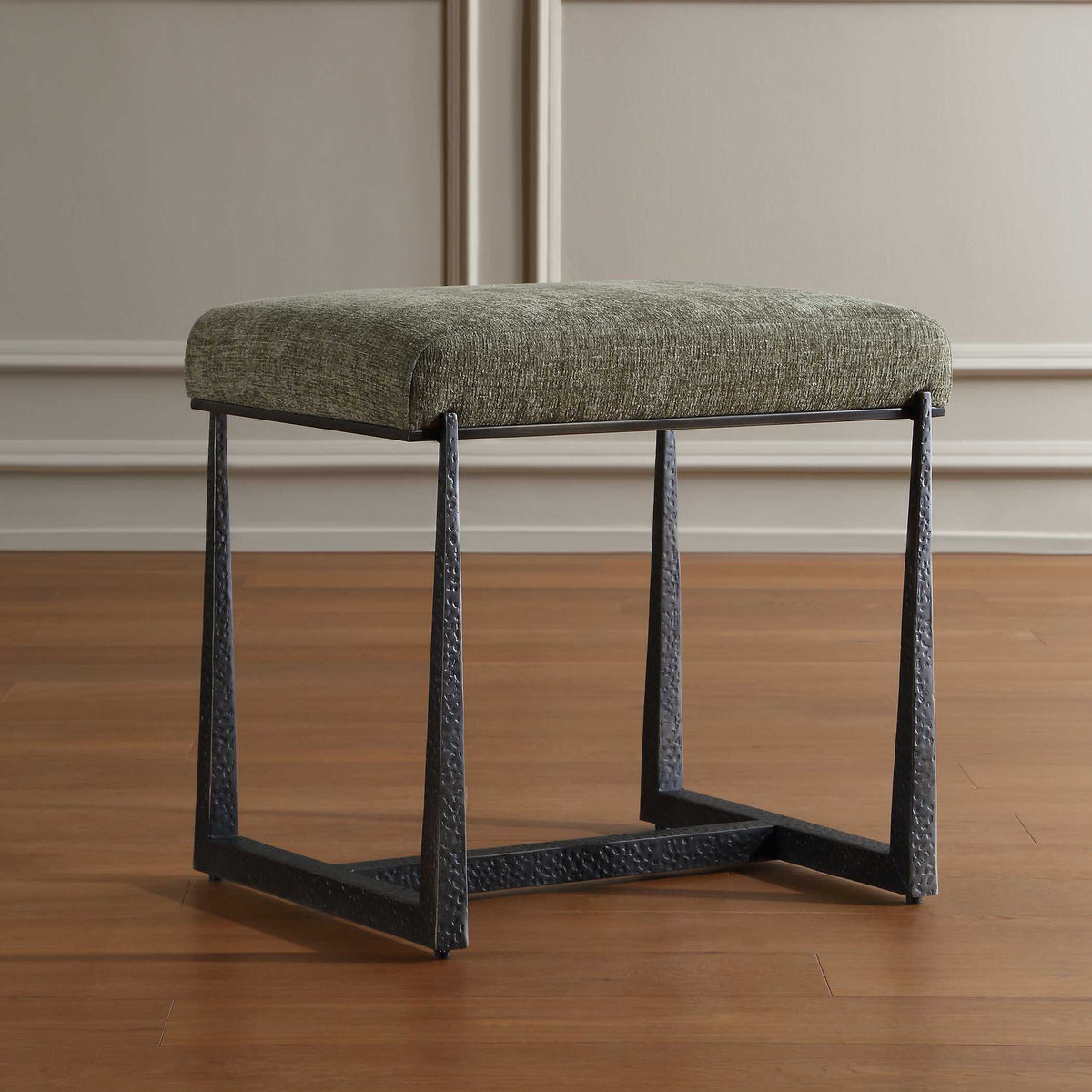 Midas Small Bench Bronze / Green - Green / Dark Brown by Uttermost - View 3