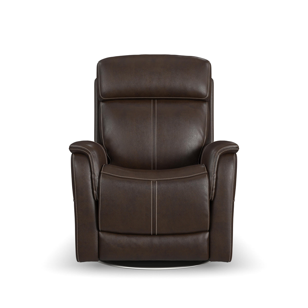 View Power Swivel Recliner With Power Headrest - Dark Brown | Flexsteel