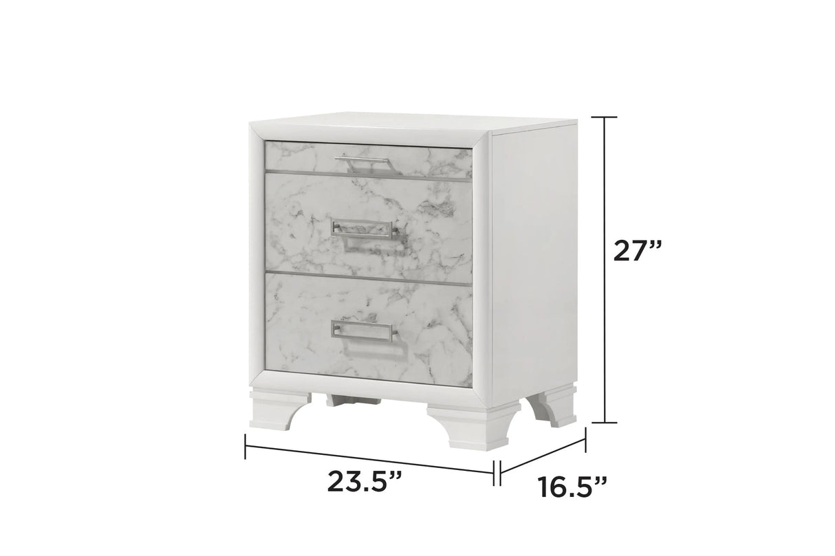 Soul Modern Style Queen 5PC Bedroom Set Made with wood in White(NJ Inventory) - sold by Home Elegance USA