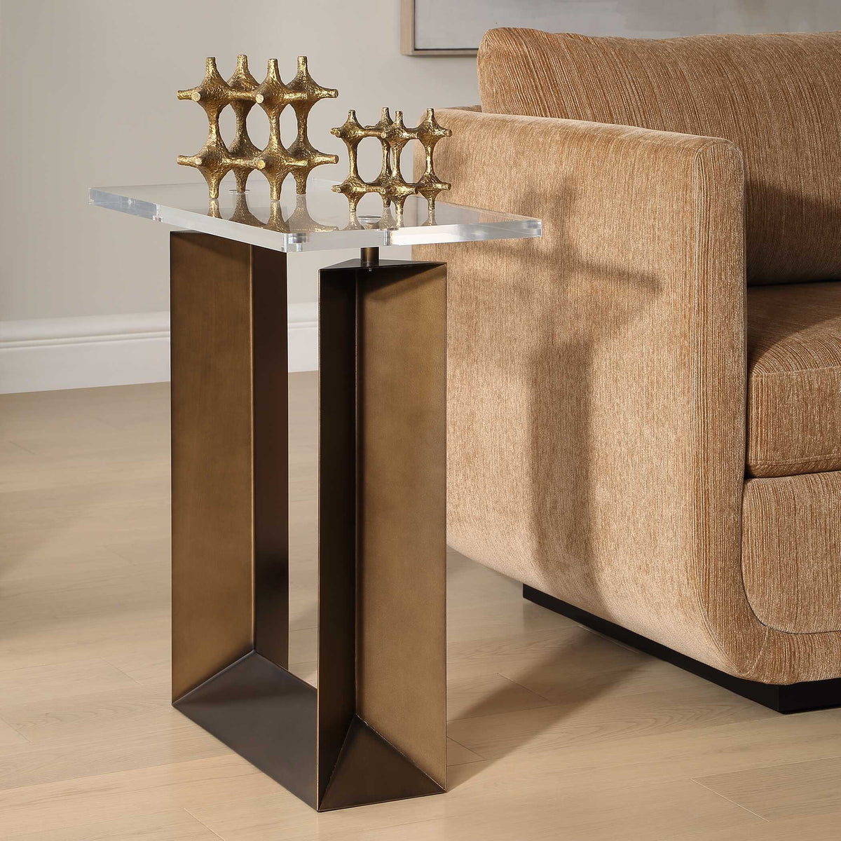 McElroy Modern Side Table - Bronze by Uttermost - View 3
