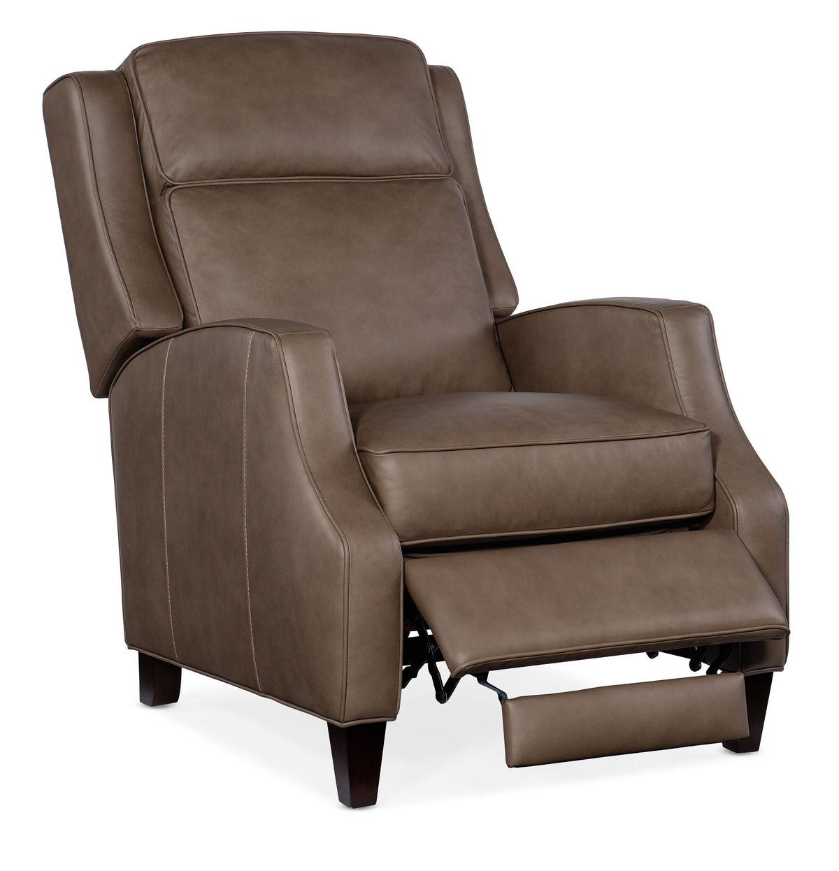Tricia Manual Push Back Recliner - Dark Brown by Hooker Furniture - View 4