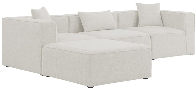 Cube - Modular Sectional 4 Piece - Cream - Fabric | Home Elegance USA