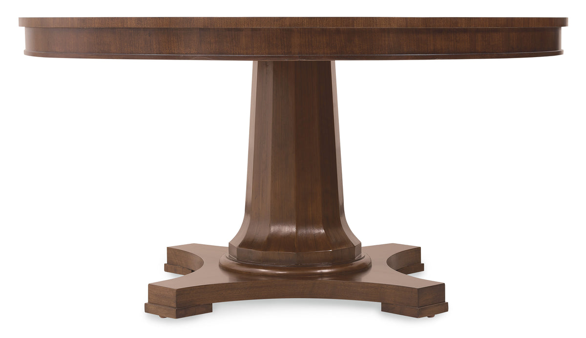 Archives Round Pedestal Dining Table - Dark Brown by Hooker Furniture - View 8