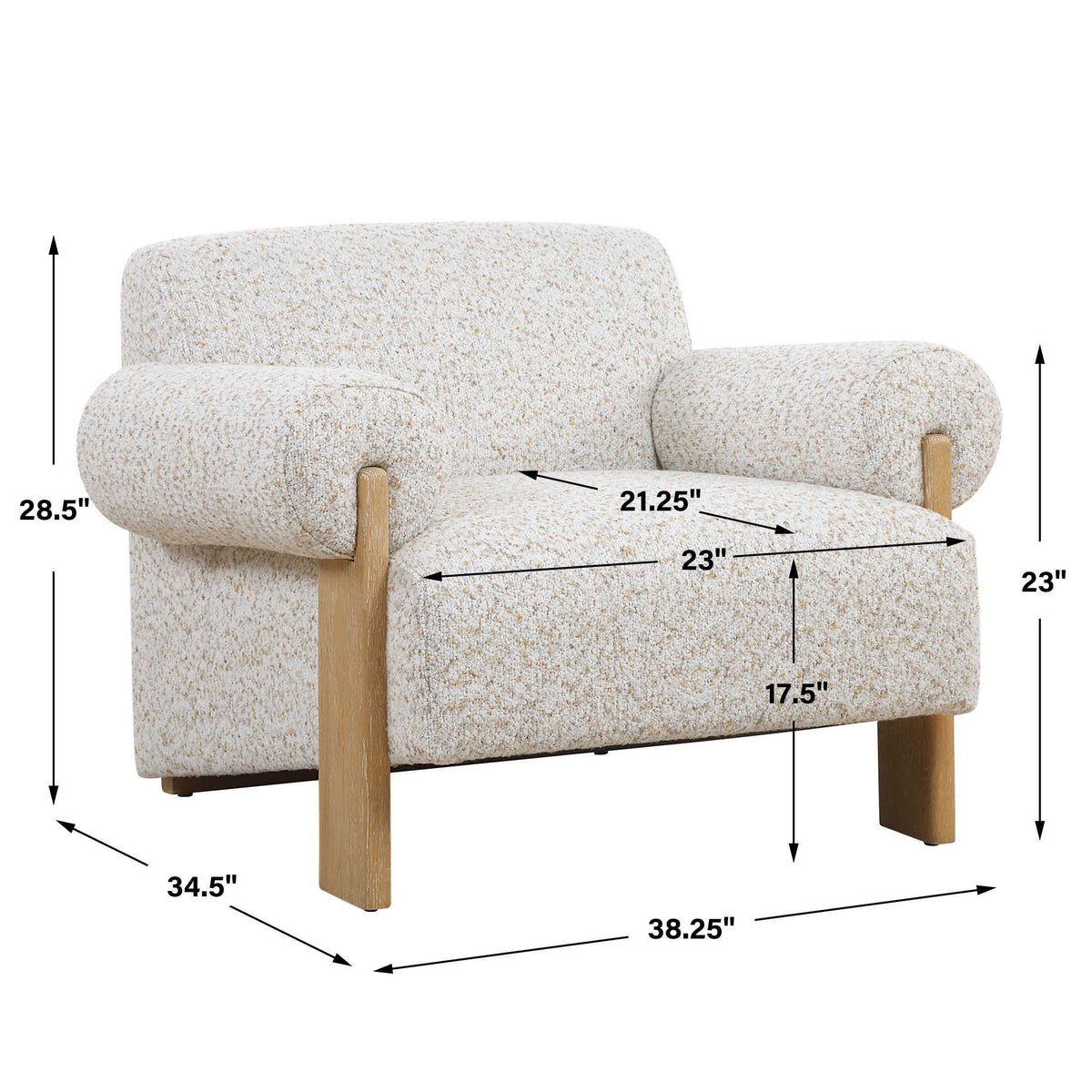 Juncture Upholstered Accent Chair - White by Uttermost - View 8