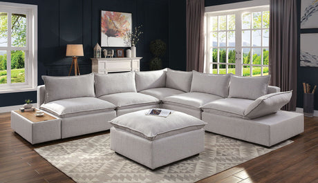 Arlene - Sectional - Light Gray | Home Elegance USA