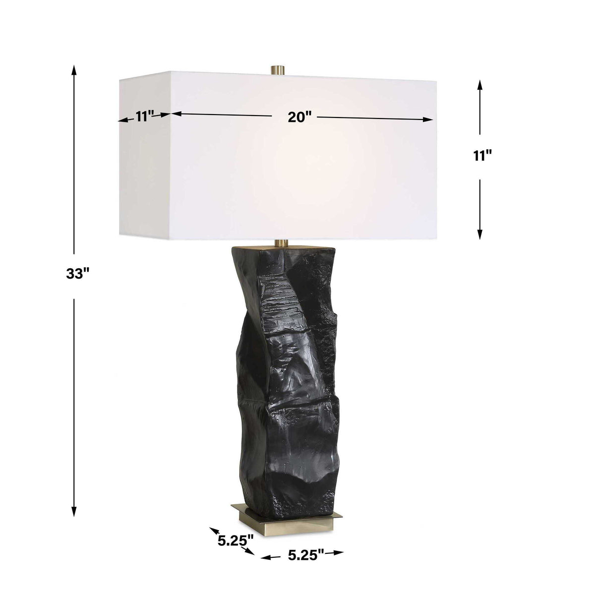 Altaria Table Lamp - Black by Uttermost - View 10