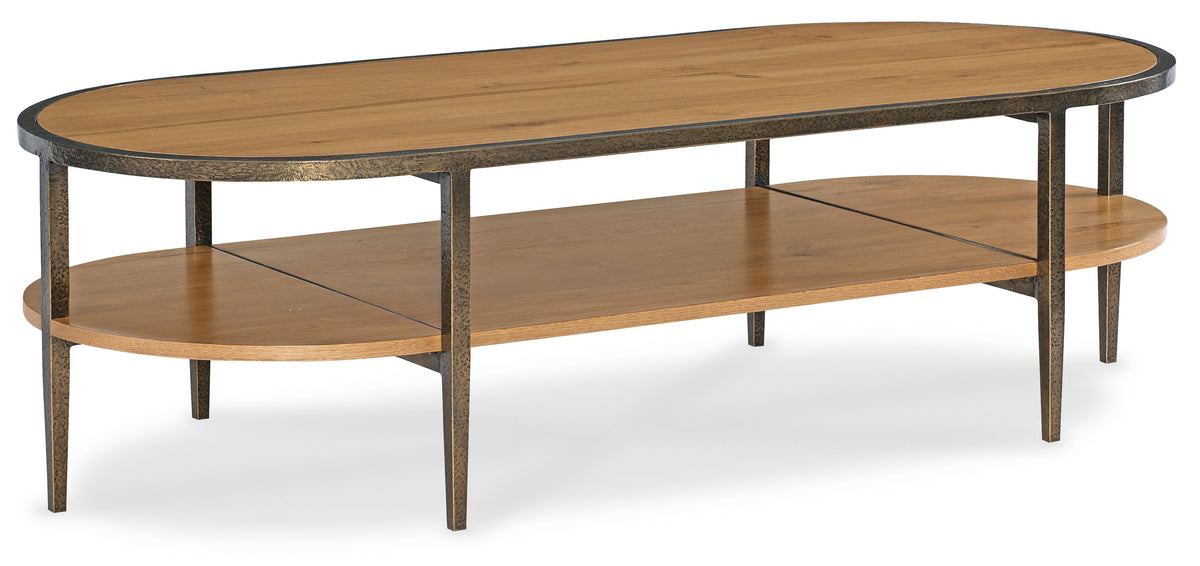 Cashiers Oval Coffee Table Almond - Light Brown by Hooker Furniture - View 1
