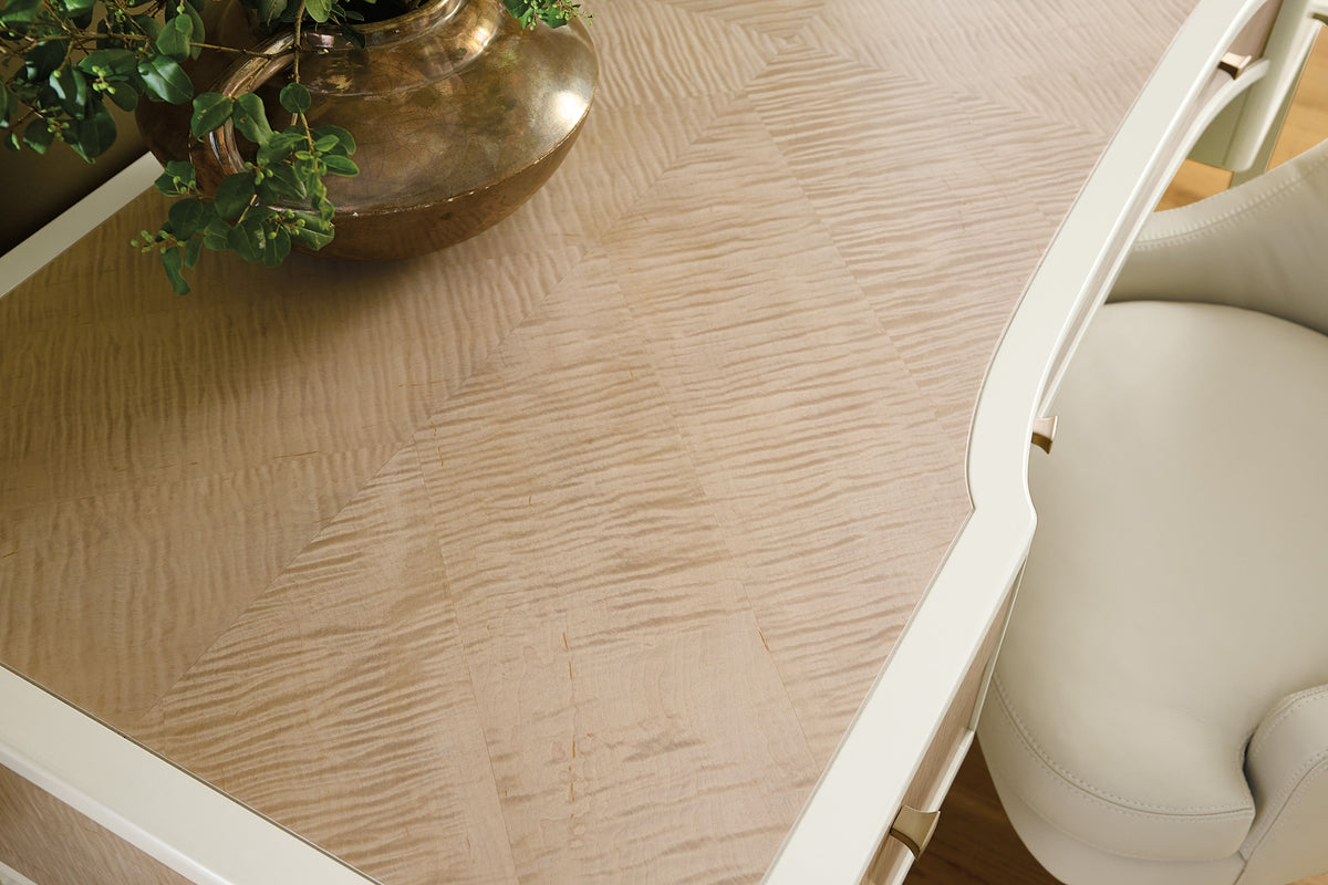 Hera Writing Desk - White / Beige by Hooker Furniture - View 4